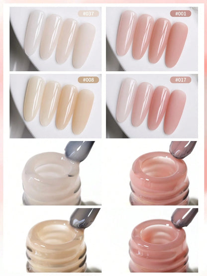 XEIJAYI 2025 Nude Chic 4-Color Gel Nail Polish Set, New Viral Colors For Nail Salons