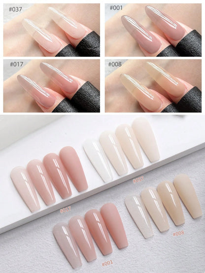XEIJAYI 2025 Nude Chic 4-Color Gel Nail Polish Set, New Viral Colors For Nail Salons