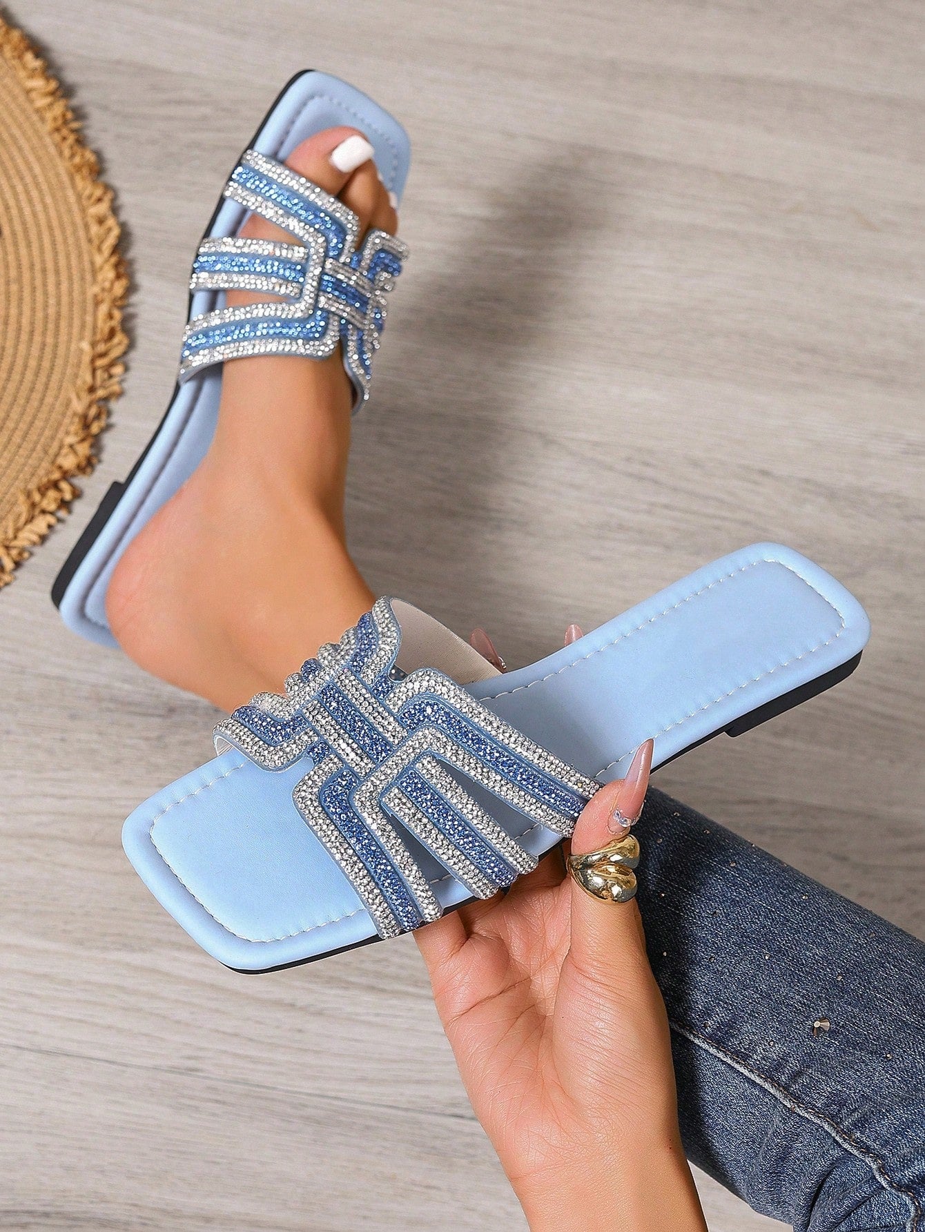 Ximi Ruo Spring/Summer Fashion, Casual Slip-On Roman Style Slippers, Comfortable Flat Slip-On Black Beige Brown Sandals, Holiday Essential