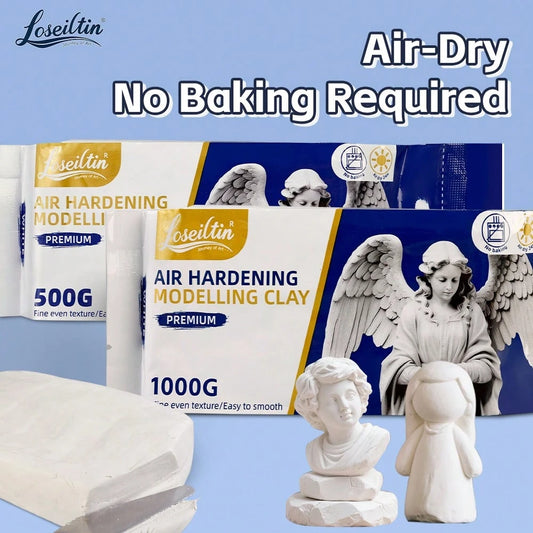 Xin Bowen 1Pc, 250/500/1000G Stone Air-Dry Clay Modelling Pliable Air Clay For Sculpting And Coating- Fine Texture & Easy To Smooth, Introductory Air Dry Modeling Clay- Molding Clay For Sculpting An