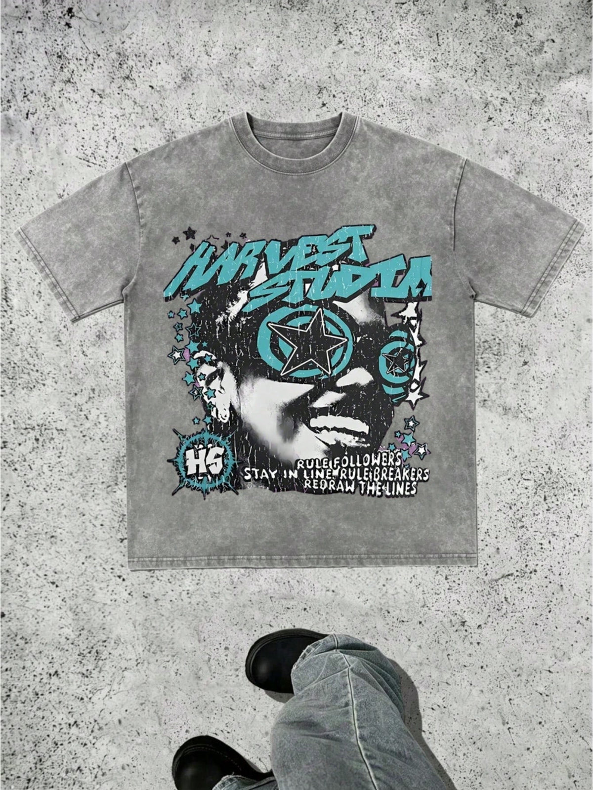 Yahweh Printed Washed Cotton T-Shirt, Made Of 100% Pure Cotton, Combed With Fine Needles, Relaxed And Comfortable, Suitable For Both Men And Women