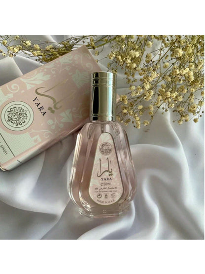 Yara Eau De Parfum Spray For Women, 1.7 Fl Oz (50 Ml)- Gourmand Accord, Vanilla, Musk, Heliotrope, Orchid, Tangerine, Fragrance, Perfume, Unisex, Long Lasting, Scent, Notes, Signature, Luxury, Gift