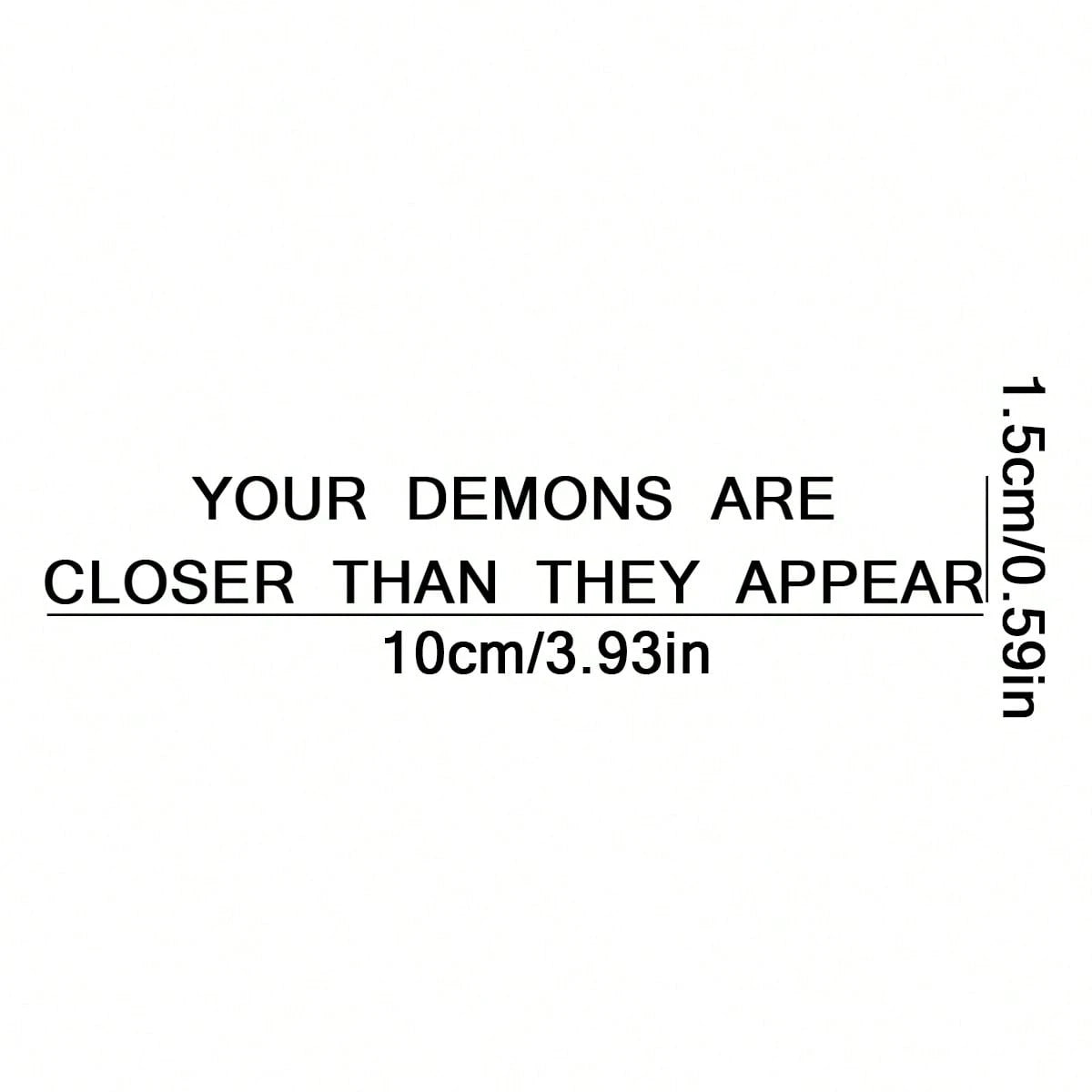 Your Demons Are Closer Than They Look, Mirror Decals, Car Mirror Stickers, Car Decoration Stickers