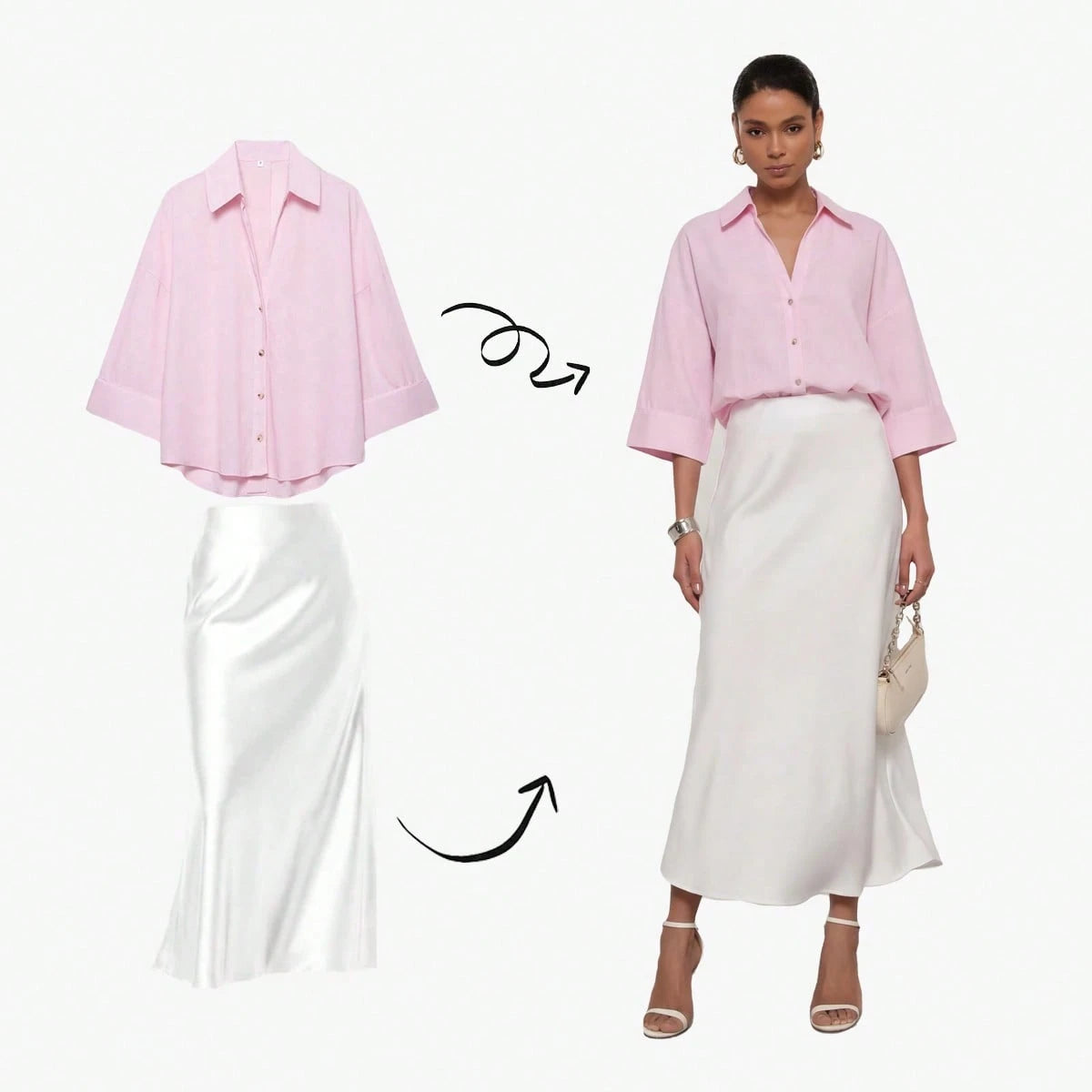 YROOE Women's Casual Versatile Blouse, Minimalist/Business Casual/Daily Commute/Simple Elegant, Fashion Casual Turndown Collar Wide Sleeve Shirt, Spring/Summer/Autumn/Winter White, Quiet Luxury
