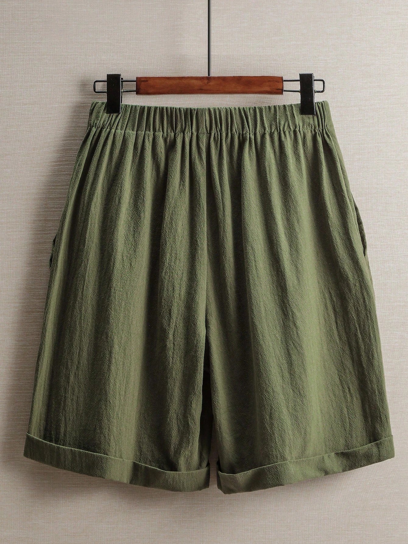 Zayélia Women's Linen Casual Loose Pocket Shorts, Versatile