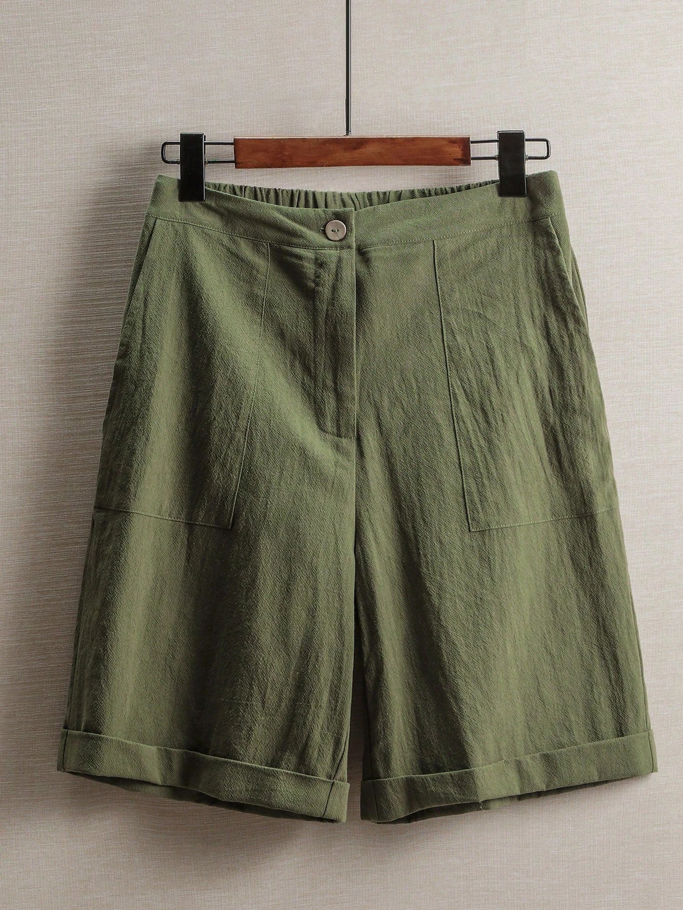 Zayélia Women's Linen Casual Loose Pocket Shorts, Versatile
