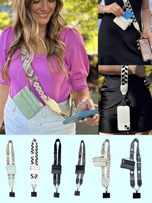 Zipper Pocket Phone Lanyard, Zipper Phone Case With Lanyard, Card Slots Wallet, Adjustable Crossbody Phone Lanyard, Crossbody Phone Lanyard With Shoulder Strap, Shoulder Or Wrist Phone Lanyard