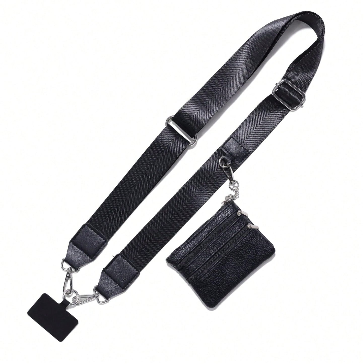 Zipper Pocket Phone Lanyard, Zipper Phone Case With Lanyard, Card Slots Wallet, Adjustable Crossbody Phone Lanyard, Crossbody Phone Lanyard With Shoulder Strap, Shoulder Or Wrist Phone Lanyard